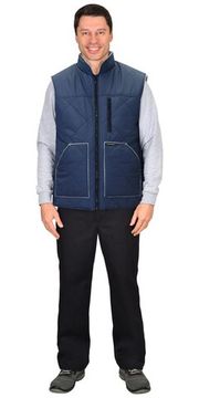 Жилет утепленный "Сириус-Европа" (синий/серый)