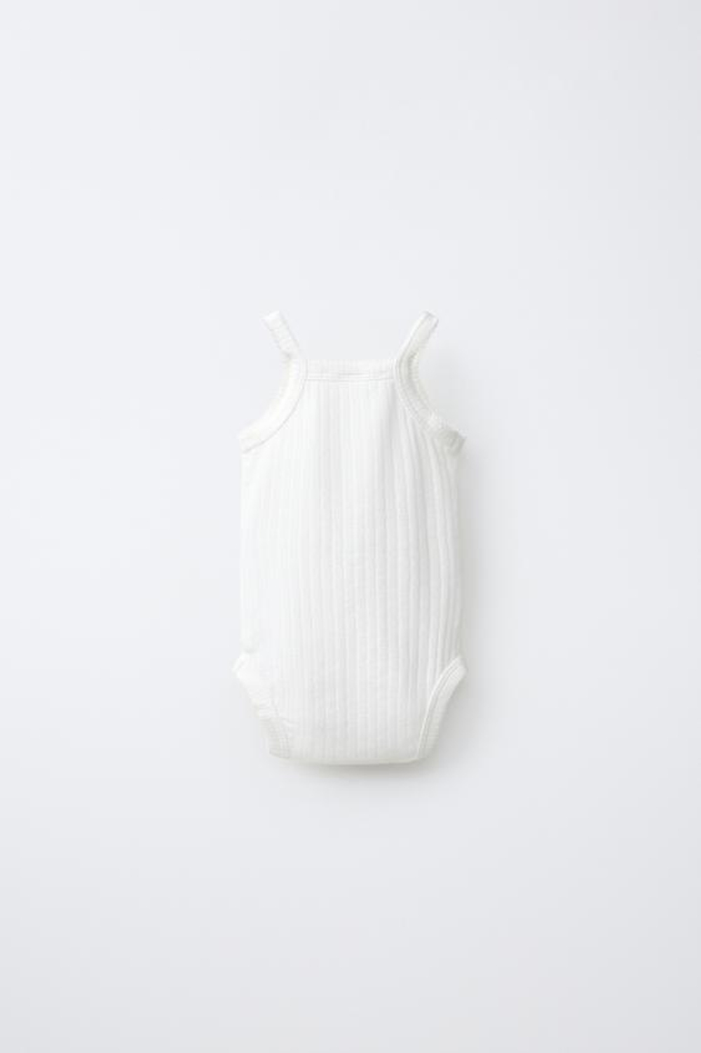 ZARA НАБОР ИЗ 3 БОДИ НА БРЕТЕЛЯХ POINTELLE, ЭКРЮ