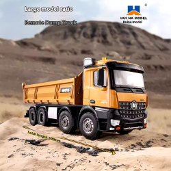 Радиоуправляемый 12 канальный четырёхосный самосвал с двух поворотными осями HUI NA TOYS масштаб 1:14 2.4G - HN1536 , обновленная модель hn 1573 , новинка 2024