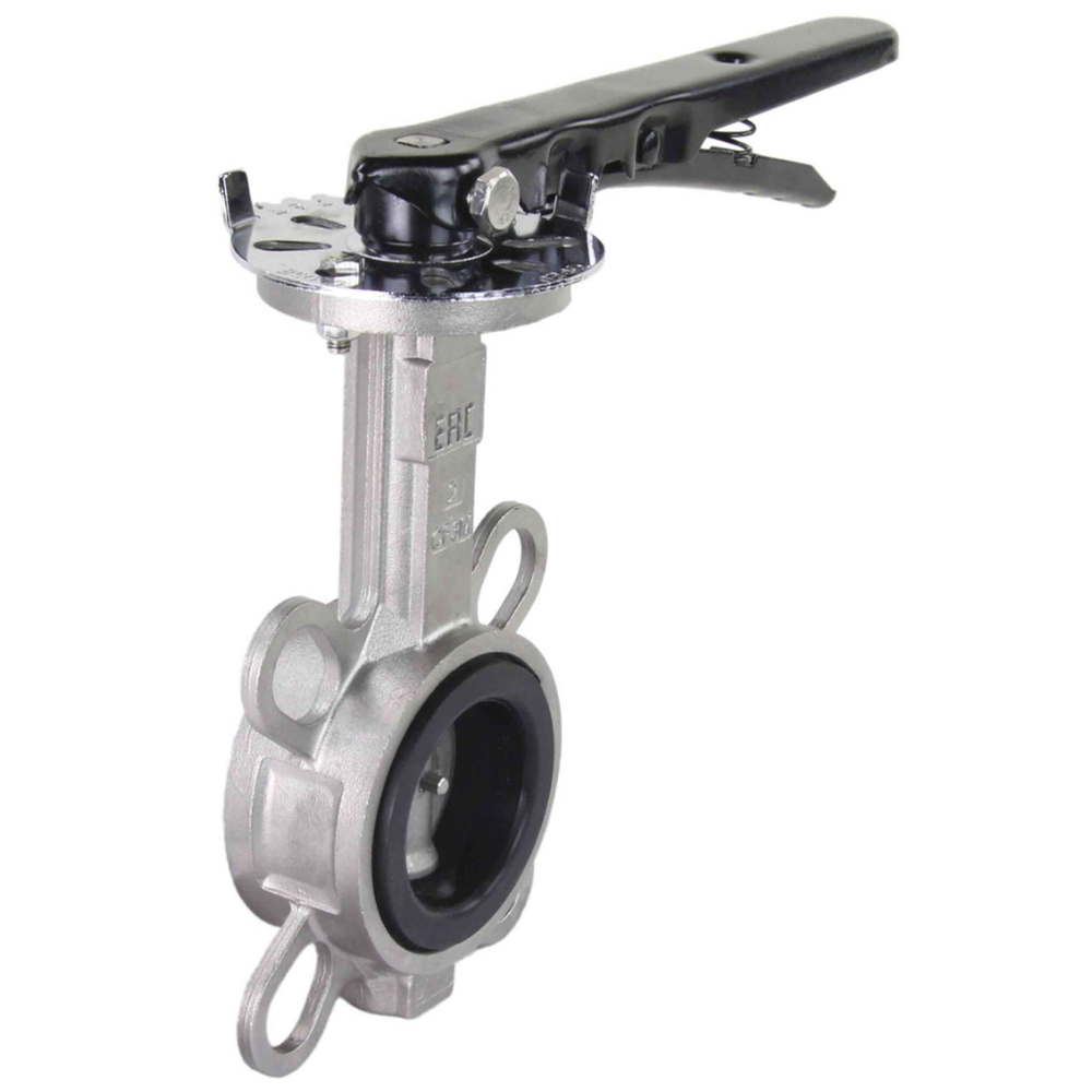 Water Butterfly Valve Elephant 316L-316L-NBR 232PSI, body and disk material - stainless steel 316L, seal - NBR, handwheel operated