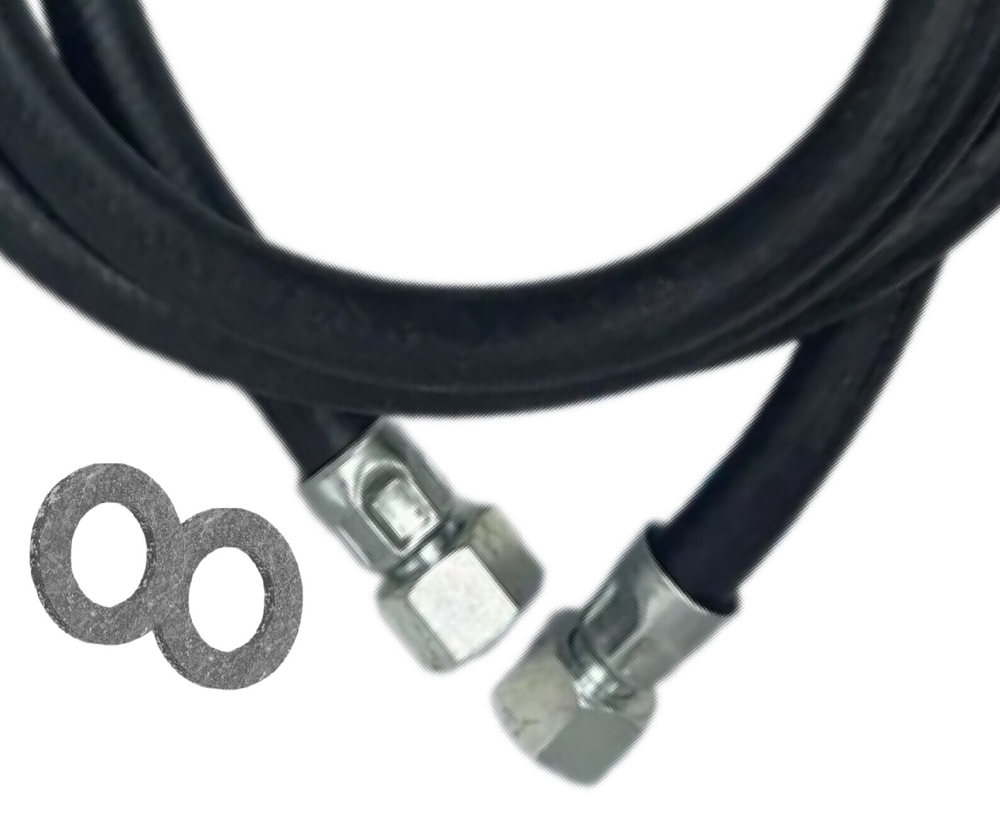 Шланг газовый 0,8 м КИТ резина 1/2" гайка-гайка, 9 мм (черный)