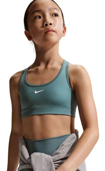 Топ для девочки теннисный Nike Girls Swoosh Sports - mineral slate/white