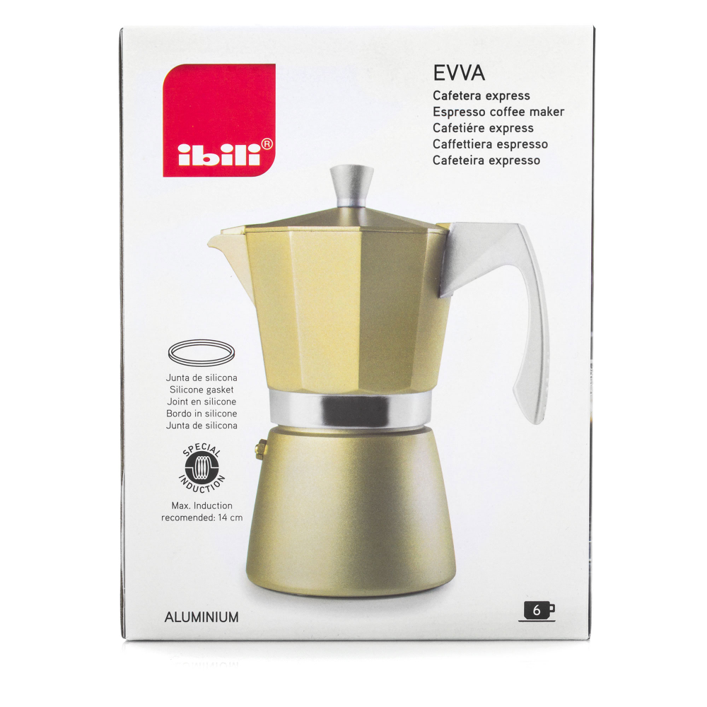 Кофеварка гейзерная на 6 чашек Ibili Evva 623906