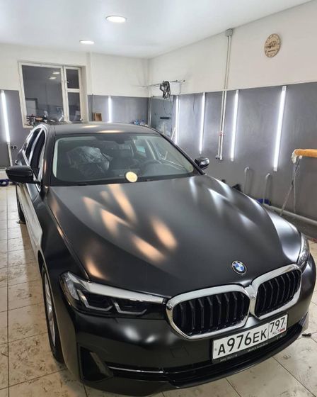 Пленка черный сатин Metal Flash Midnight Black Carbins 12 погонных метров