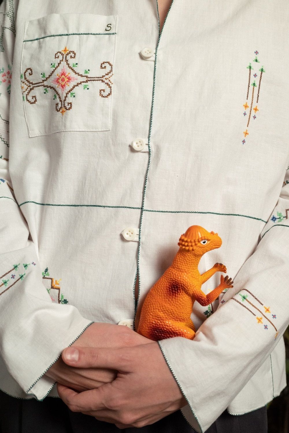 Рубашка Soeurs с Цветочными Мотивами / CrissCross Flowers Long Sleeve белая