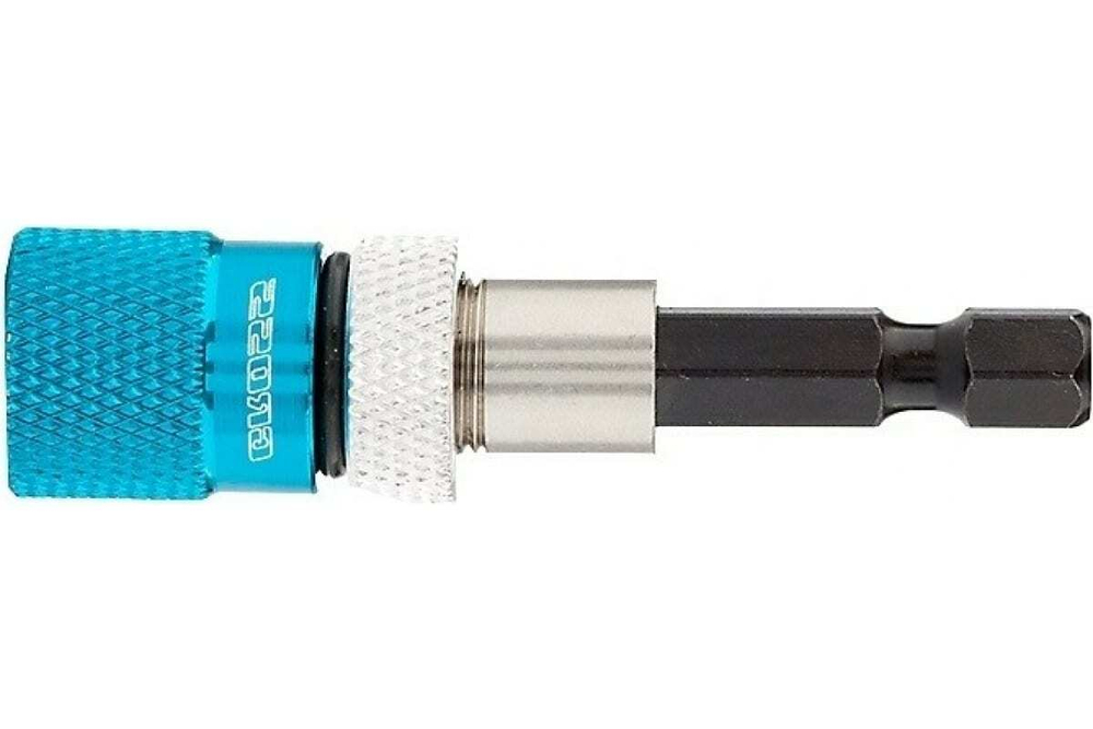 Адаптер для бит с ограничителем и двойным магнитом, 1/4"// Gross