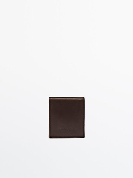 Massimo Dutti Кожаный кошелек, коричневый