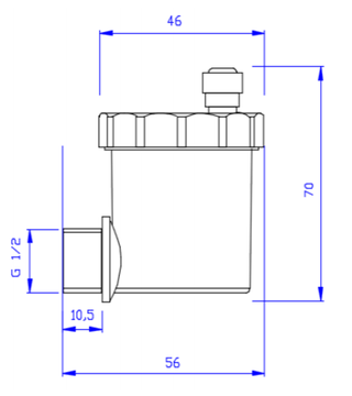 Воздухоотводчик Valtec 1/2" автоматический угловой (арт. VT.502.NA.04)