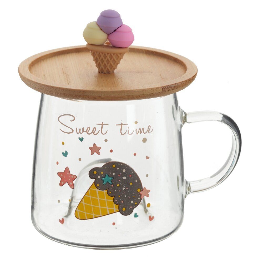 GAEM Кружка с крышкой-подставкой,, 350 мл, L11 W9 H11,5 см, 4в.