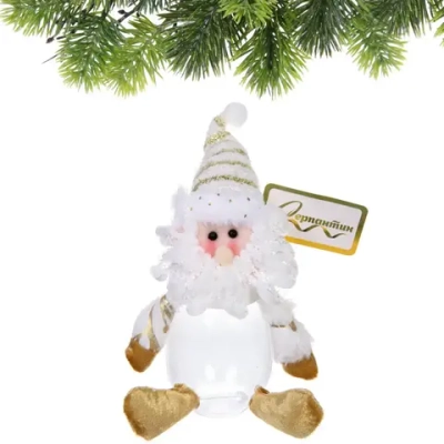 Игрушка новогодняя «Сказка» 10*26 см, с отделением под конфеты (микс)