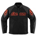 Mesh AF Leather Jacket / Черно-красный