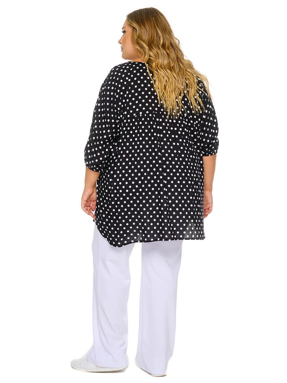 Летнюю тунику натуральную в горох купить 82 размер, большие размеры ...