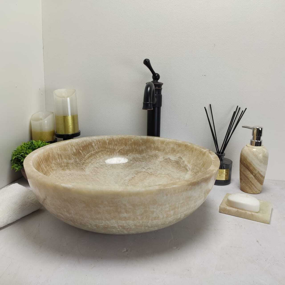 Раковина из оникса Bowl Sunset TinLip BO-60595 45*45*15