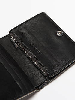 Massimo Dutti Кошелек из натуральной кожи наппа, черный