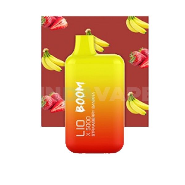 Купить Одноразовый Pod iJoy Lio Boom X5000 - Strawberry Banana (5000 затяжек)