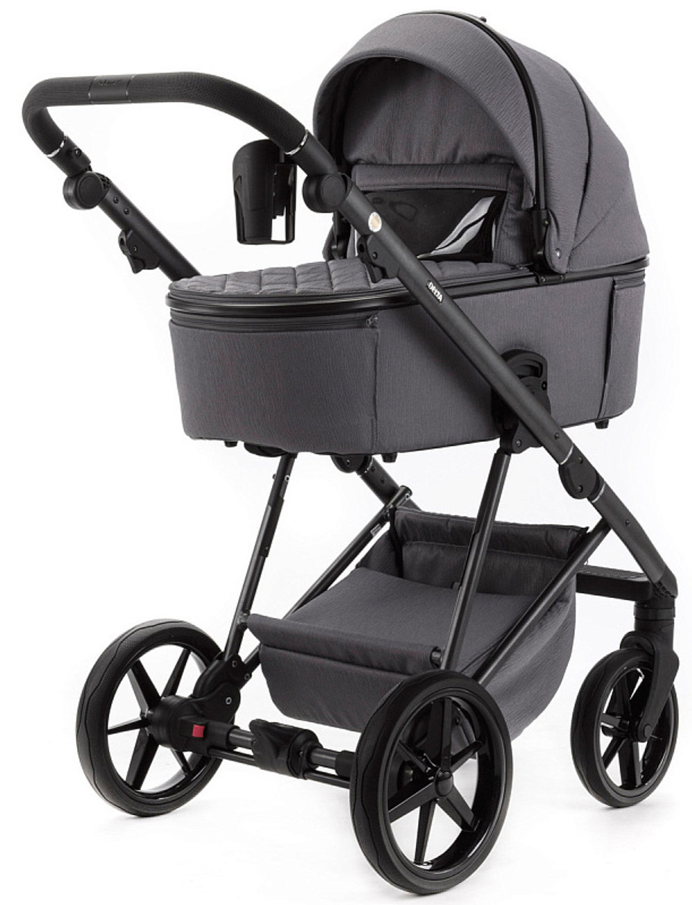 Детская коляска Adamex Delta Natura 2 в 1 DN-10-STONE (Т.СЕРЫЙ)