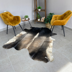 Коровья шкура на пол натуральная. 200 х 180 см