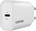 Зарядное устройство Canyon OnCharge 30CL Max CNE-CHA30CLW USB Type-C 30 Вт белый