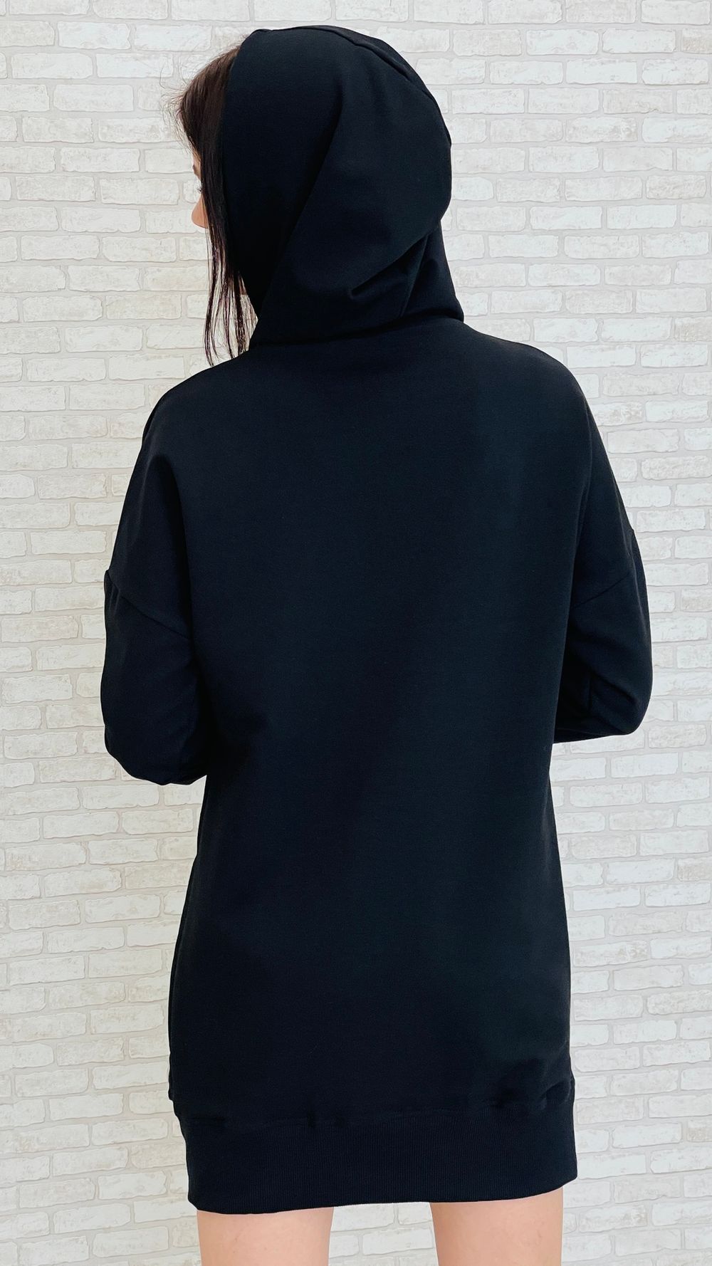 Толстовка-туника МС-1017 (чёрный)