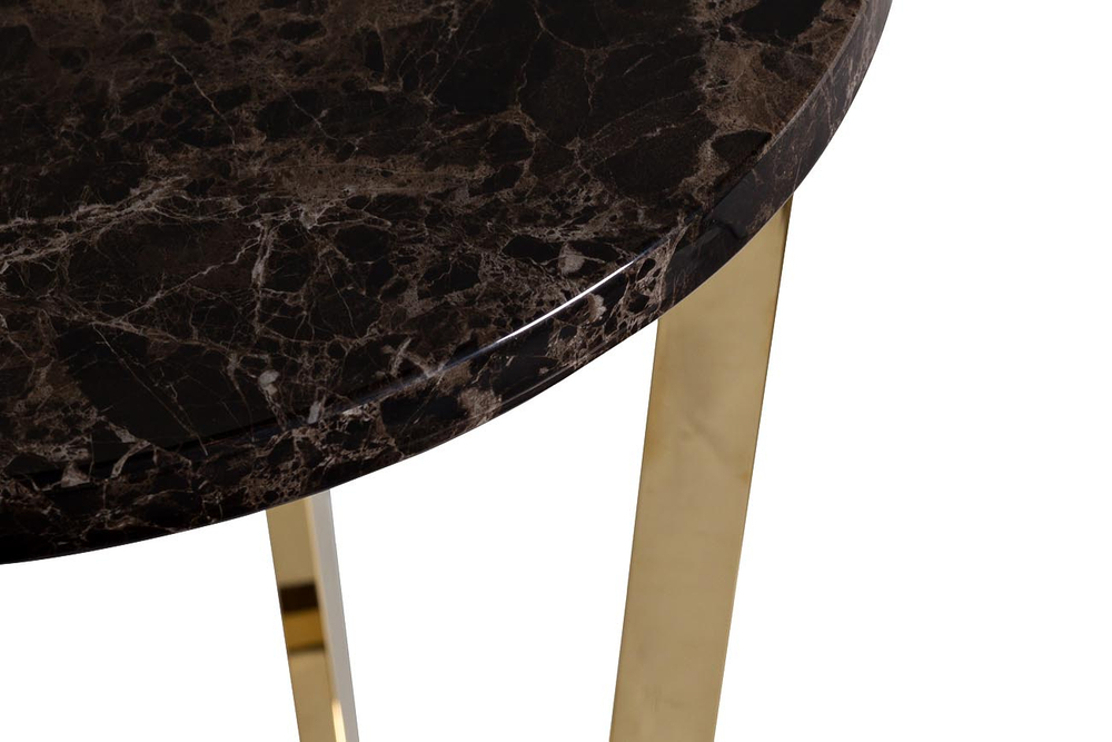 Стол журнальный Garda Decor Garda Decor Темный Император (Dark Emperador) d55х57,2 см