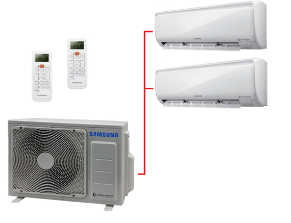 Мульти-сплит-система на 2 комнаты Samsung AJ068FCJ3EH/EU / AJ050RBTDEH/AF*2шт