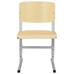 Стул ученический регулируемый СУТ.05, 400х375х580-660 мм, рост 2-4, серый каркас, фанера лак