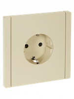 FORTE&PIANO Розетка 1-местная с заземлением с защитными шторками винтовое крепление 16А USB A+C 18Вт FP447 ваниль IEK