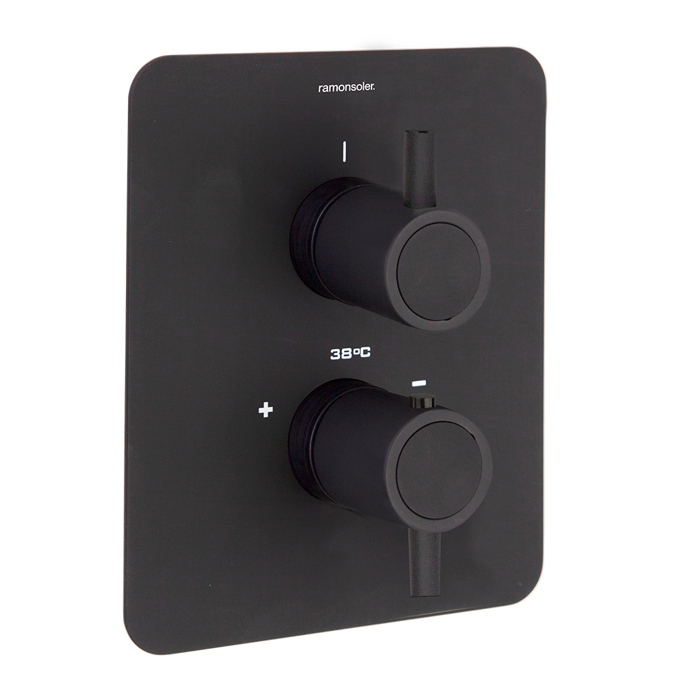 Встраиваемый термостатический смеситель для душа на 1 выход ODISEA 392421SNM черный