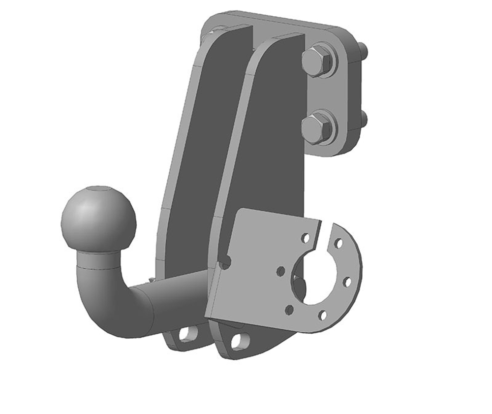 Фаркоп AvtoS NS 20 для Nissan Patrol Y61 1997-2010(паспорт и сертификат в комплекте)(без электрики)