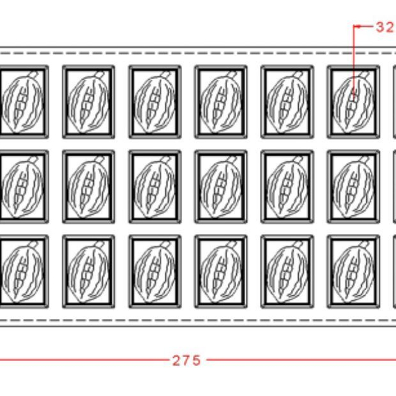 66 | Форма для шоколадных изделий (275*135 мм)