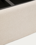 Основание кровати Nelzi из шенилла цвета экрю для матраса 150 x 200 см