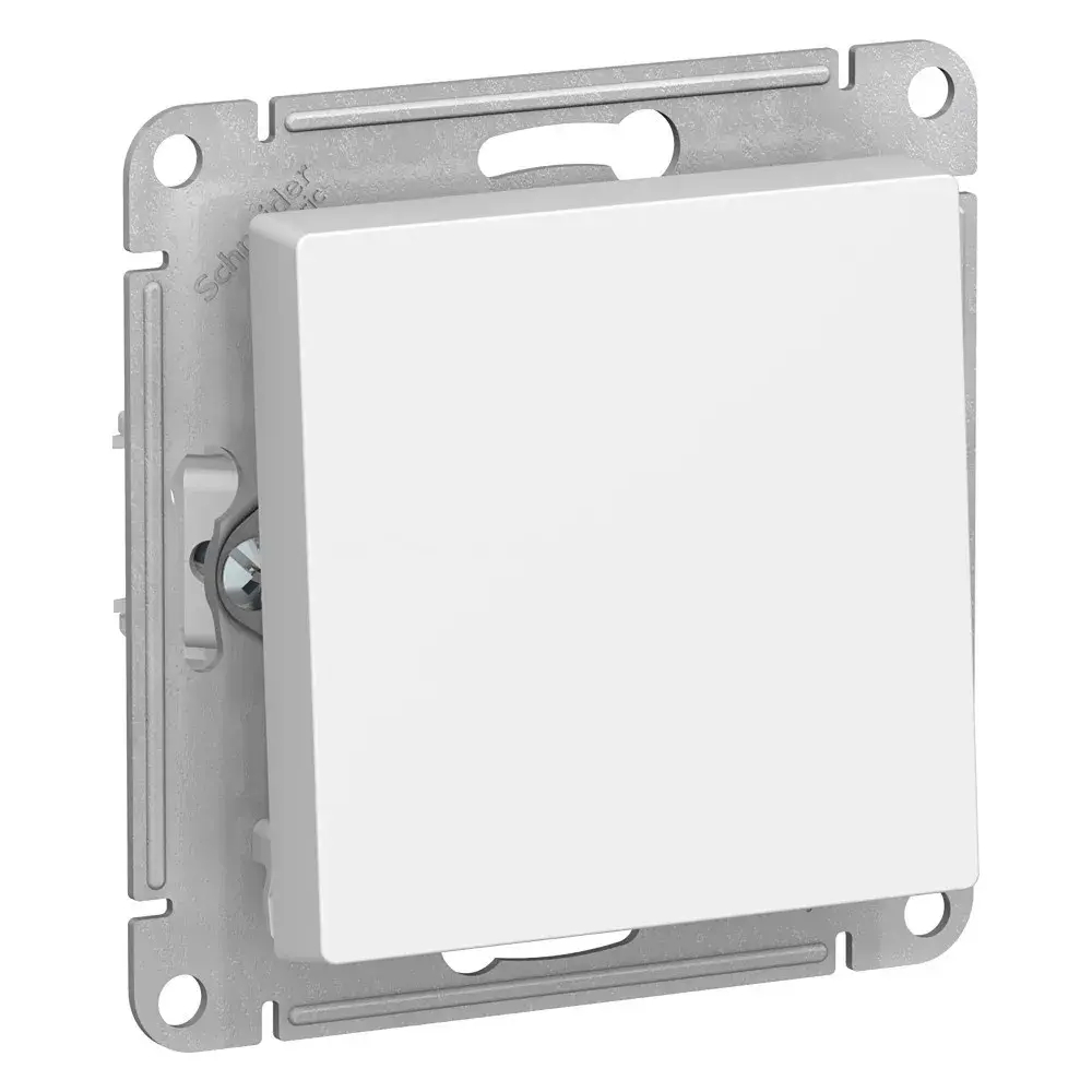 ATLASDESIGN 1-клавишный ВЫКЛЮЧАТЕЛЬ КНОПОЧНЫЙ, сх.1, 10А, механизм, БЕЛЫЙ