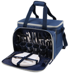 Термосумка с набором для пикника Арктика 6 перс. (22 л.), синяя