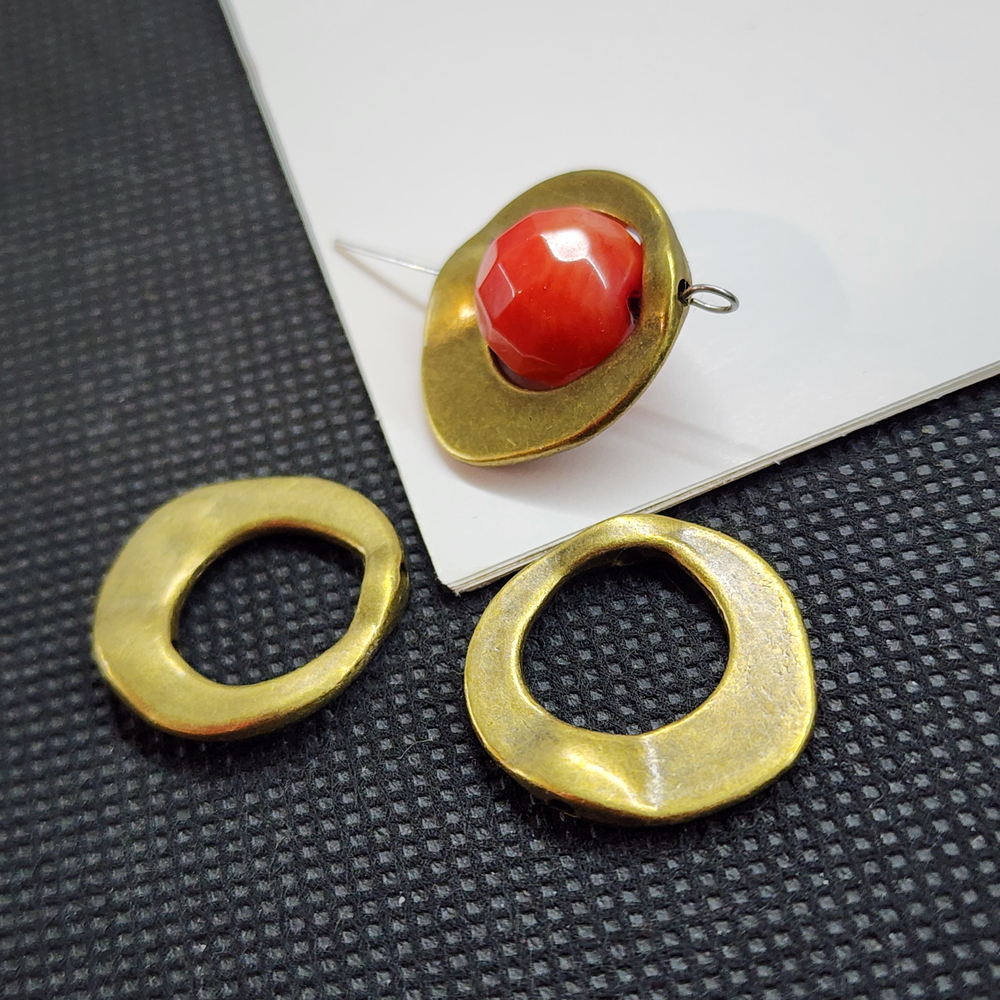 Рамка для бусины, античная бронза, подходит бусина до 11.5мм, штучно