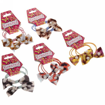 Резинки для волос 2шт «New series - Акварель», микс 5 цветов, d-6см