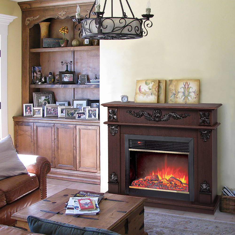 Каминокомплект Real Flame Philadelphia 25,5/26 DN с очагом Moonblaze Deluxe Brass