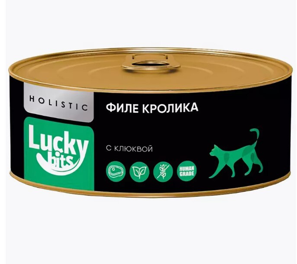 Lucky bits для кошек мясо кролика с клюквой, 100 г