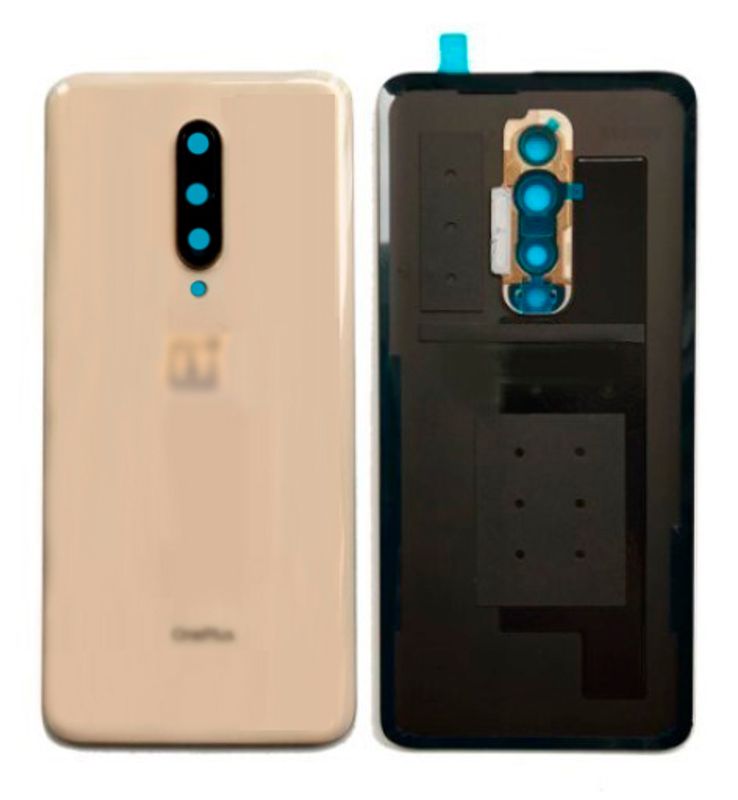Задняя крышка для OnePlus 7 Pro перламутровая (Almond) со стеклом камеры