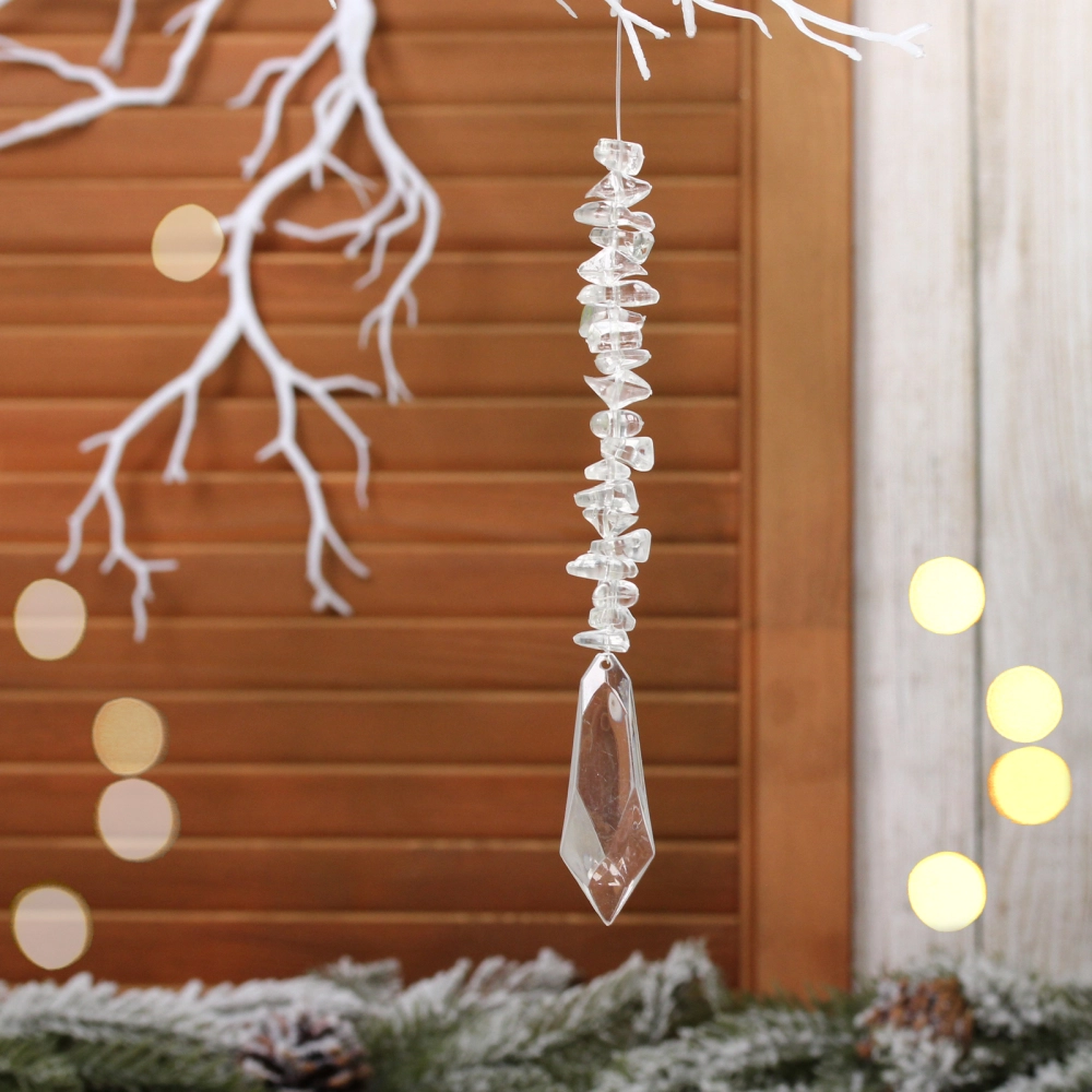 Подвеска «Сказочная льдинка» 21 см, Прозрачный