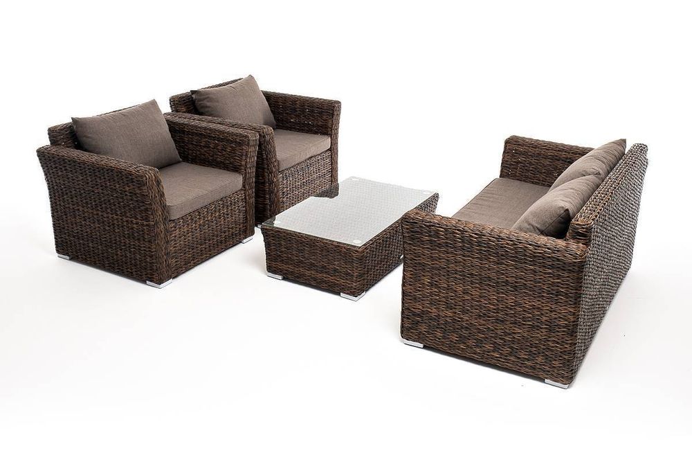 "Капучино Сингл" лаунж-зона из искусственного ротанга (гиацинт), цвет коричневый