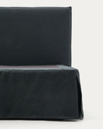 Jaira Кровать антрацитового цвета со съемным чехлом для матраса размером 160 х 200