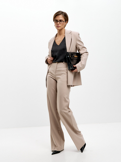 Черный атласный топ Лея