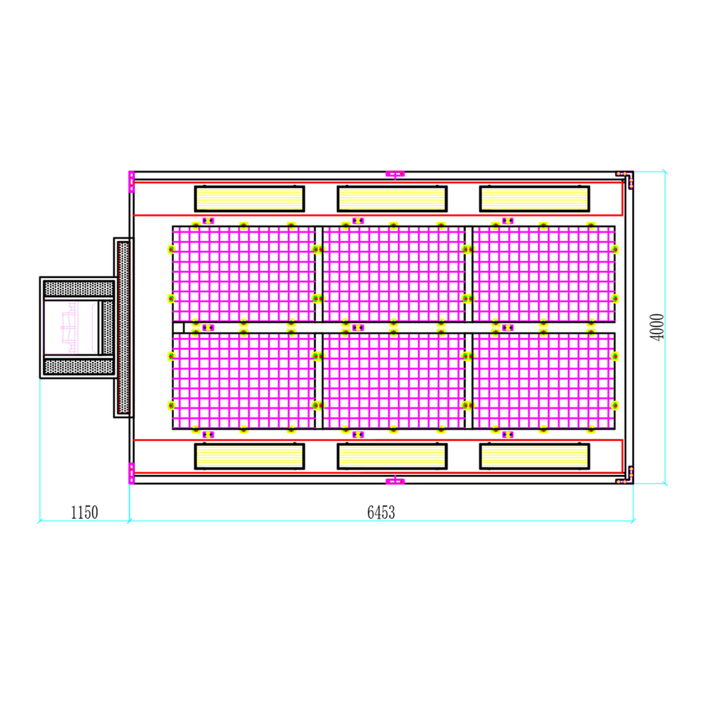 WDK-510 Пост подготовки с двумя полосами решёток для монтажа на приямок