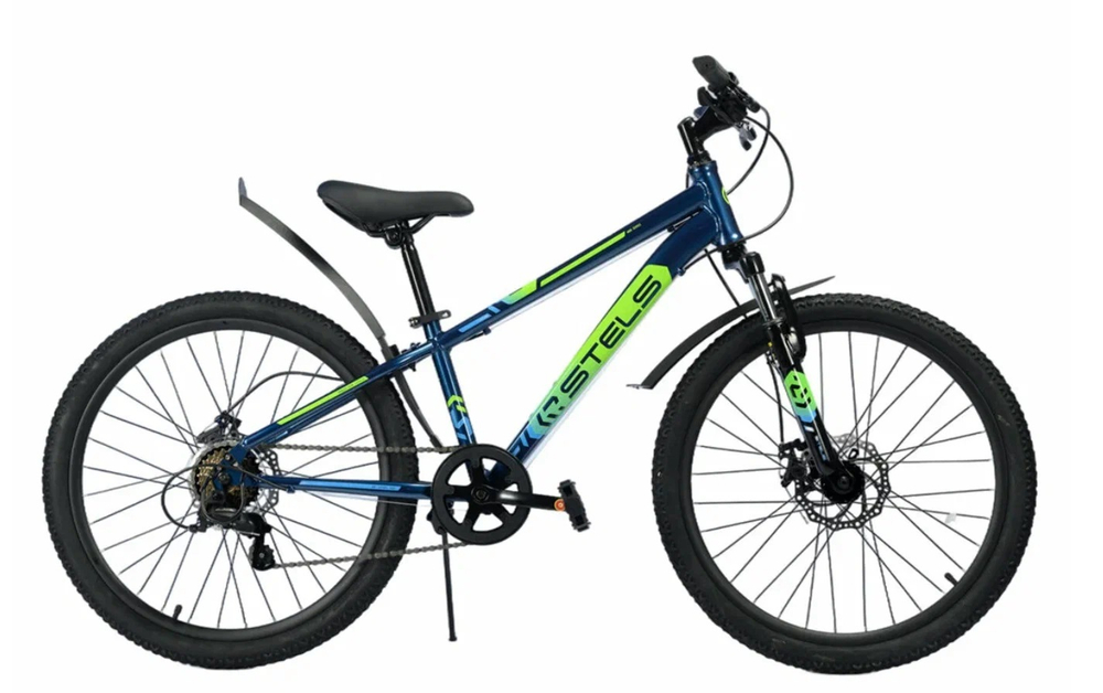 Велосипед 24" Stels Navigator-400 MD Z010 синий/салатовый