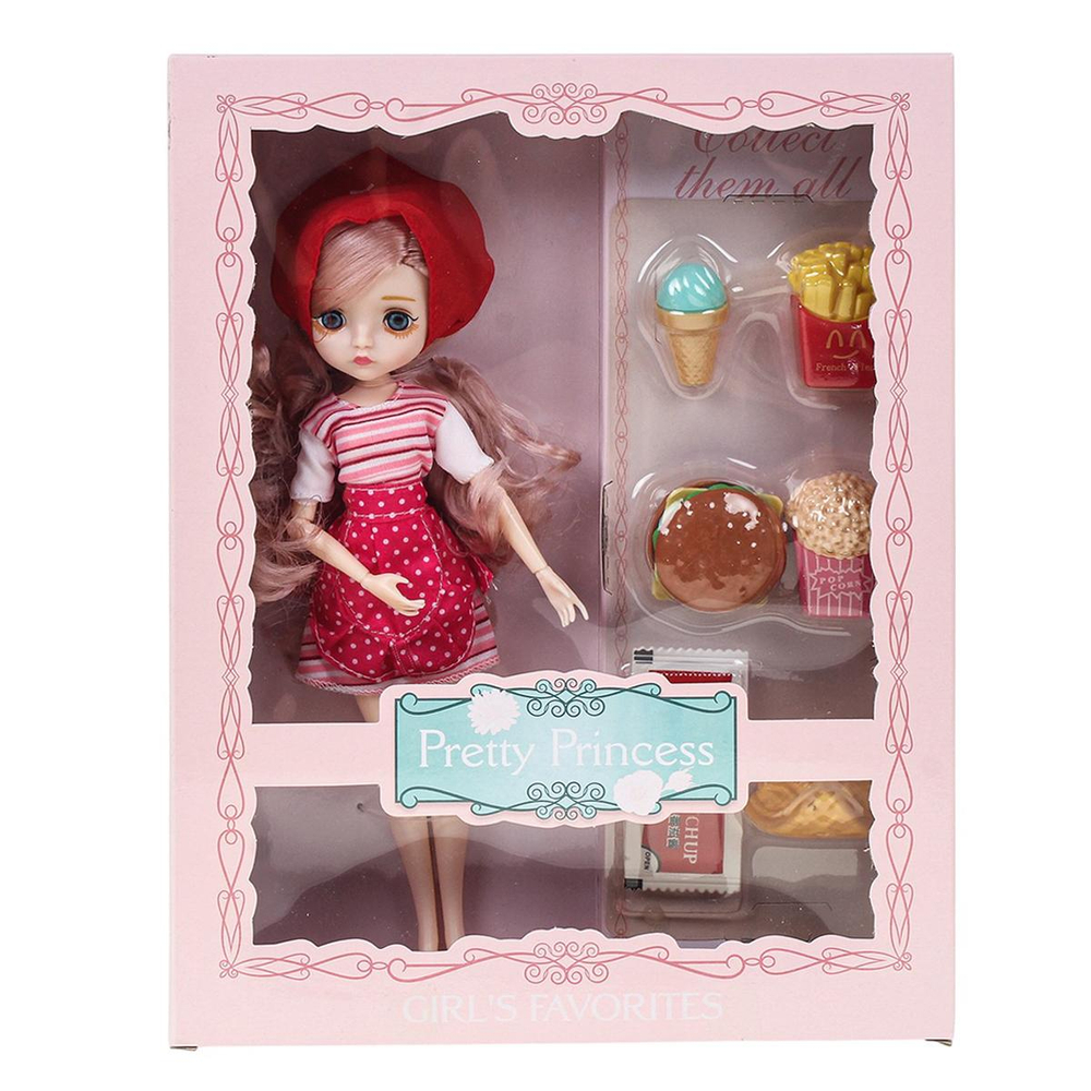 Кукла тип модница на шарнирах с аксесс. коробка PS2106-2