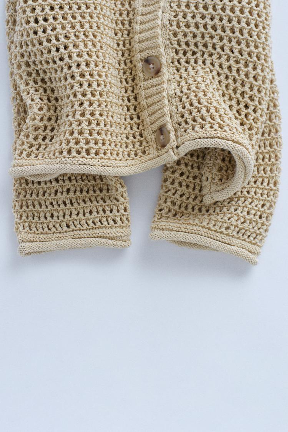 ZARA КАРДИГАН ИЗ ХЛОПКА И ЛЬНА — TIMELESZ, СВЕТЛЫЙ ХАКИ