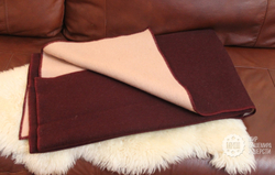 Одеяло детское тканое из 100%  шерсти яка 110x140 см. (GOBI SUN) - бодо-бежевое