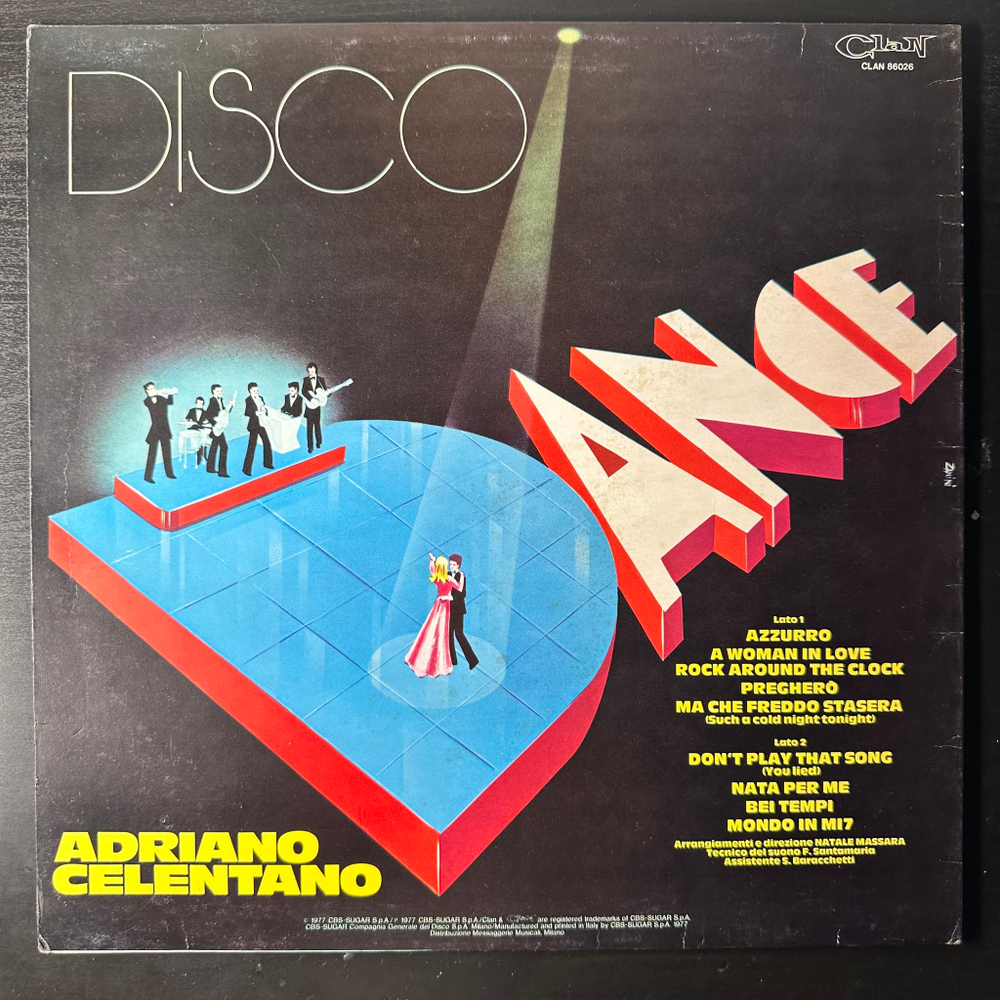 Adriano Celentano ‎– Disco Dance (Италия 1977г.)