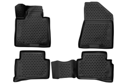 Коврики Optimum, 3D в салон KIA Sportage, 2016- , 4 шт. (повышенная износостойкость, полиуретан, чёрные) Format.FORMAT.CARKIA00005