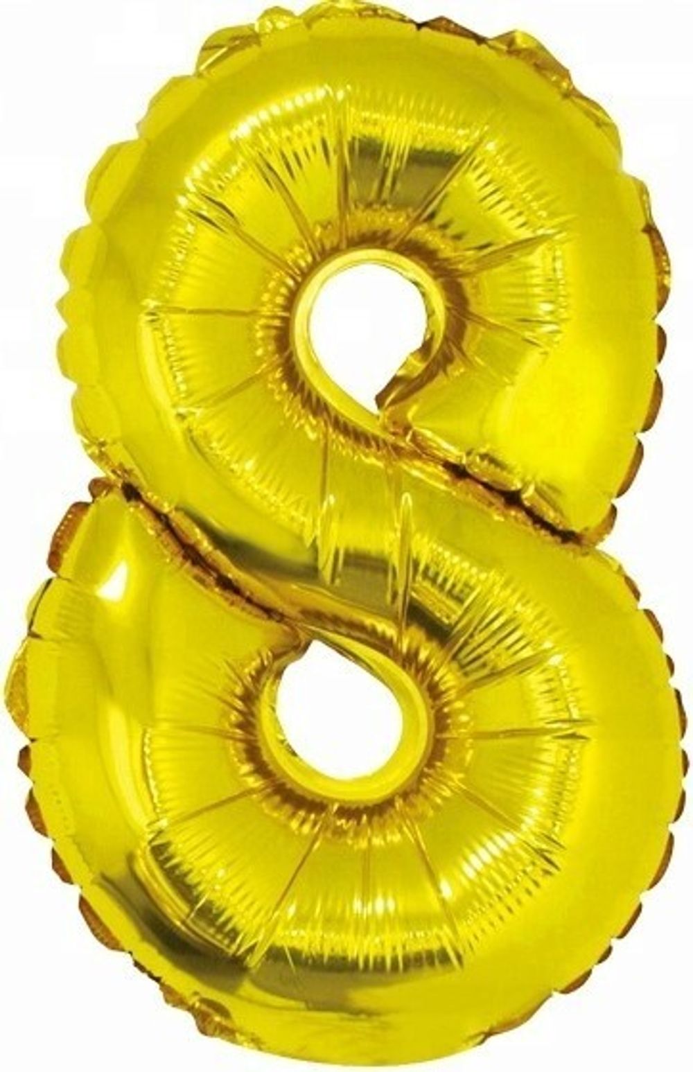 Шар с клапаном Мини-цифра, 8, Золото.